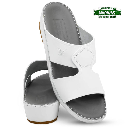 Narwas 1000[NG107] White Gray Gents Arabic Sandal