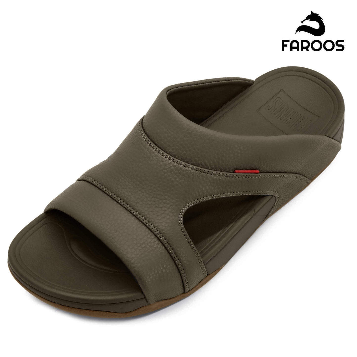 Faroos[F425]M137 Truffle Gents Arabic Sandal
