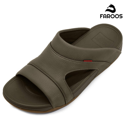 Faroos[F425]M137 Truffle Gents Arabic Sandal