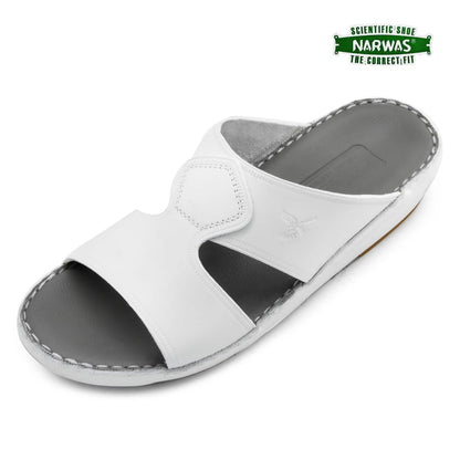 Narwas 1000[NG107] White Gray Gents Arabic Sandal