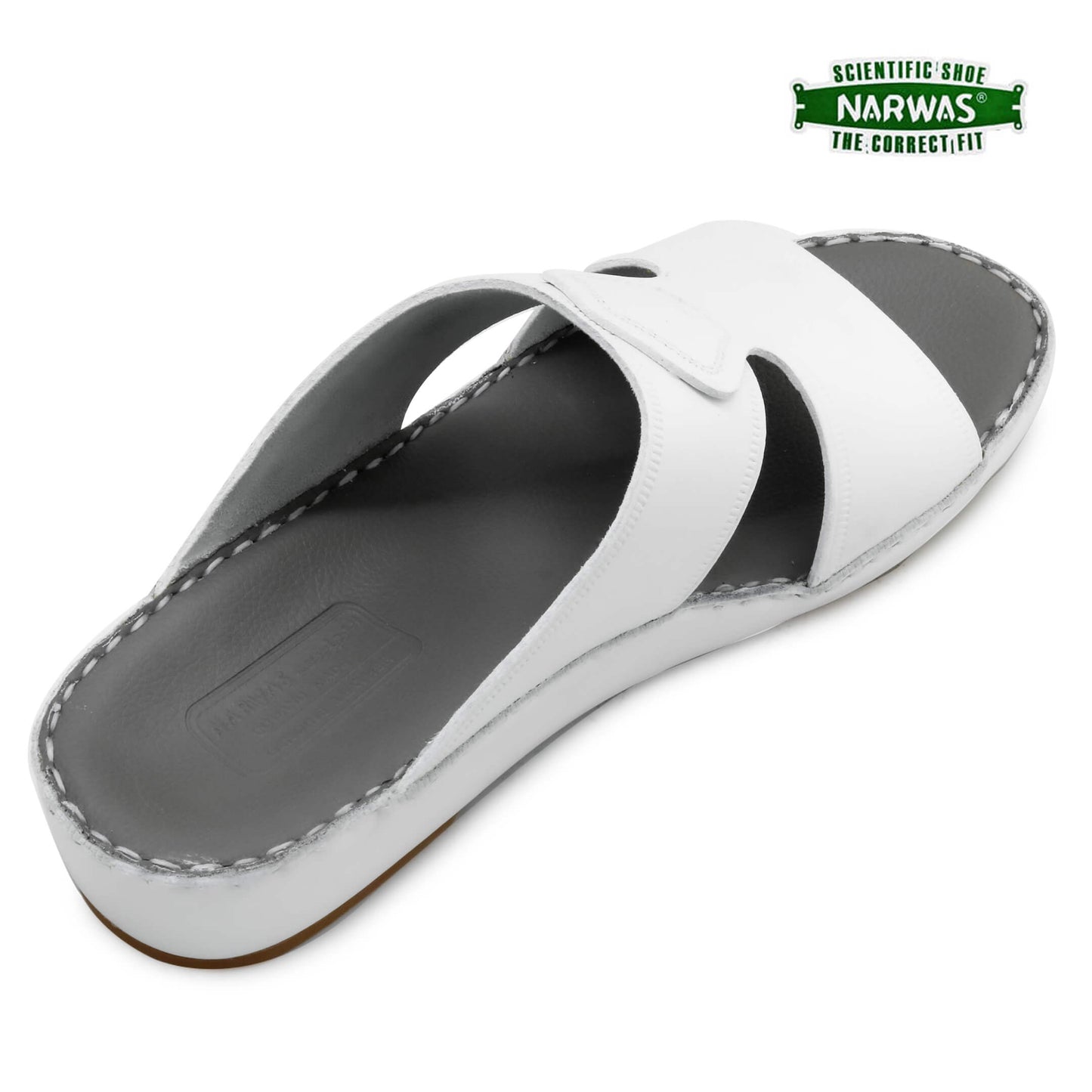 Narwas 1000[NG107] White Gray Gents Arabic Sandal