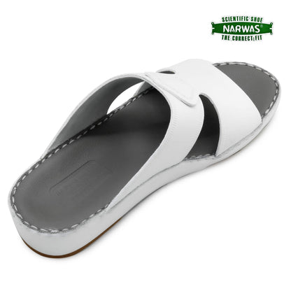 Narwas 1000[NG107] White Gray Gents Arabic Sandal