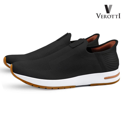 Verotti[X411]930 Black Tan Gents SLIP-INS Shoes