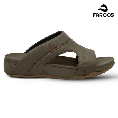 Faroos[F425]M137 Truffle Gents Arabic Sandal