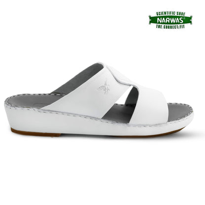 Narwas 1000[NG107] White Gray Gents Arabic Sandal