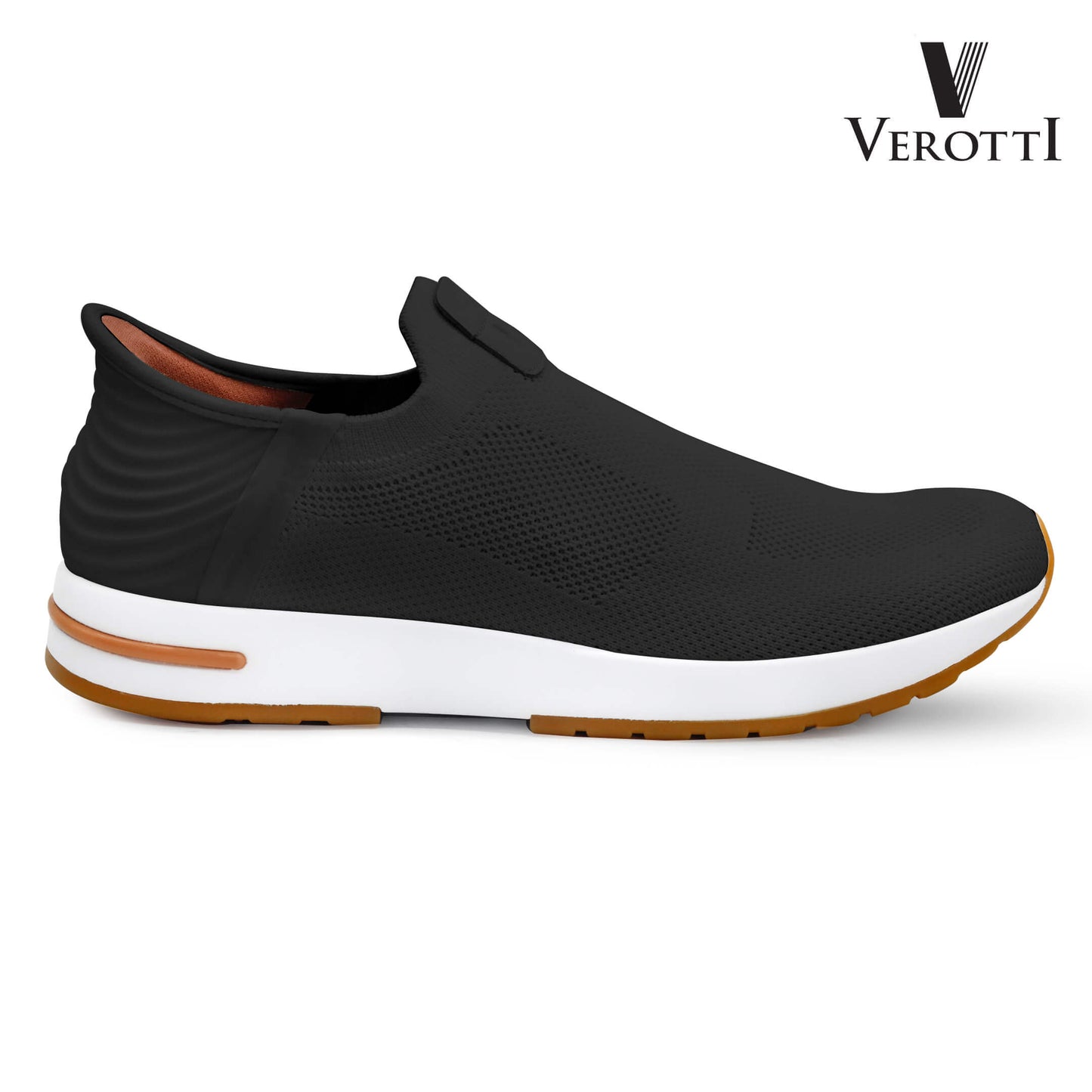Verotti[X411]930 Black Tan Gents SLIP-INS Shoes