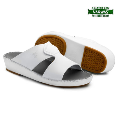 Narwas 1000[NG107] White Gray Gents Arabic Sandal