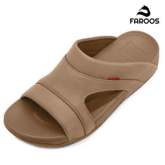 Faroos[F486]M153 Stone Gents Arabic Sandal