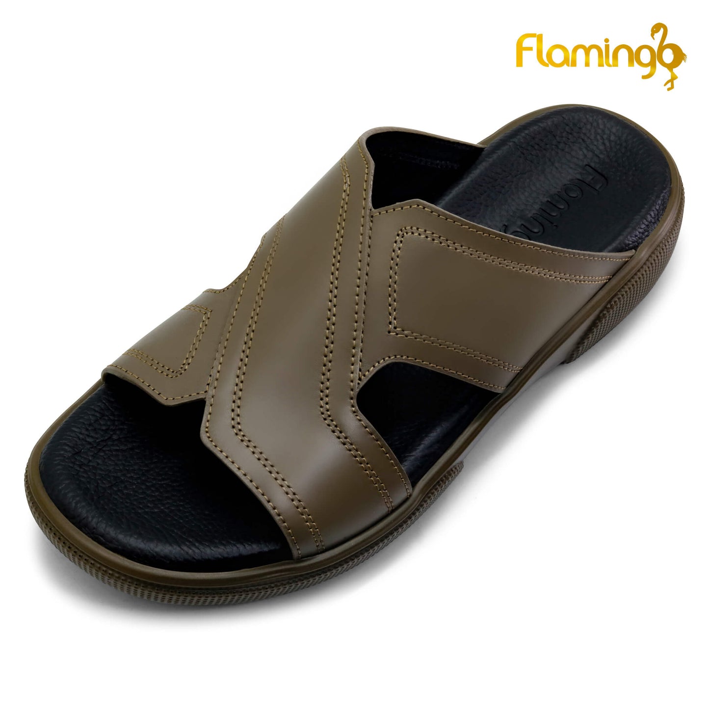 Flamingo [FG80]P0542 Olive Gents Arabic Sandal