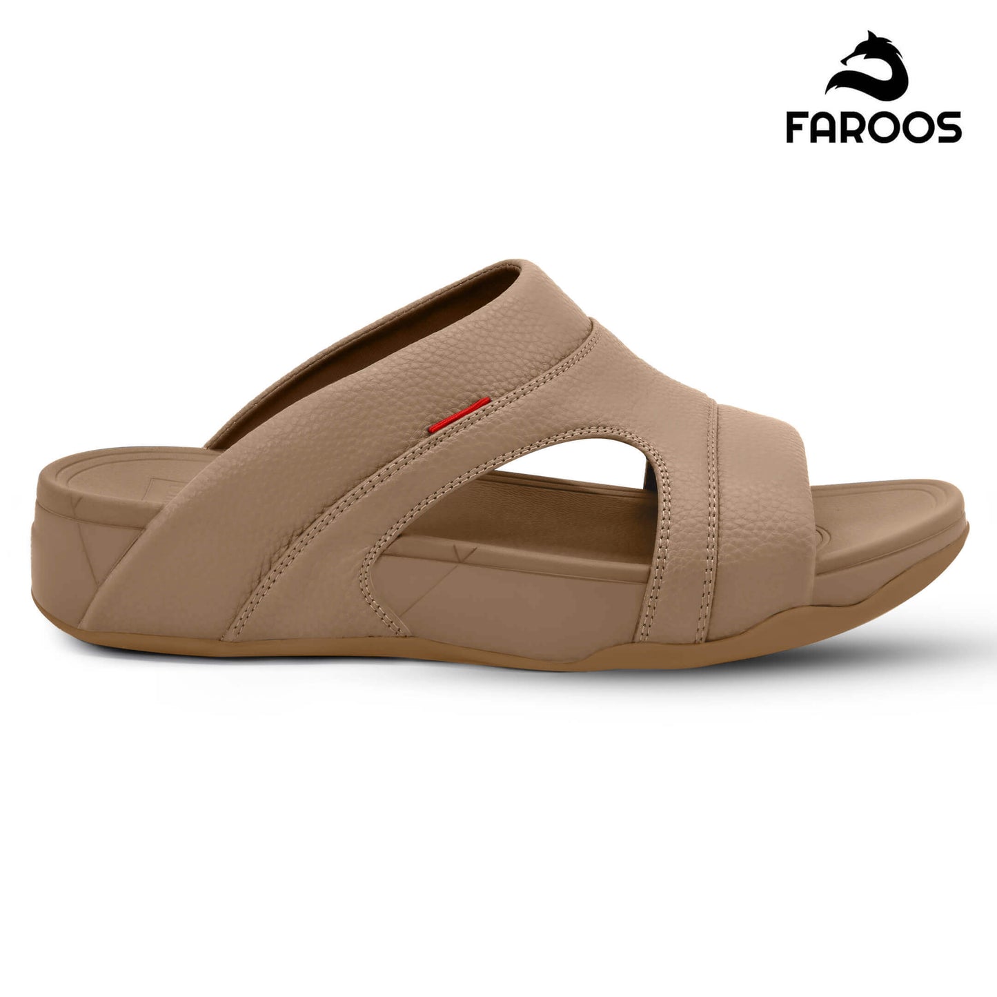 Faroos[F486]M153 Stone Gents Arabic Sandal