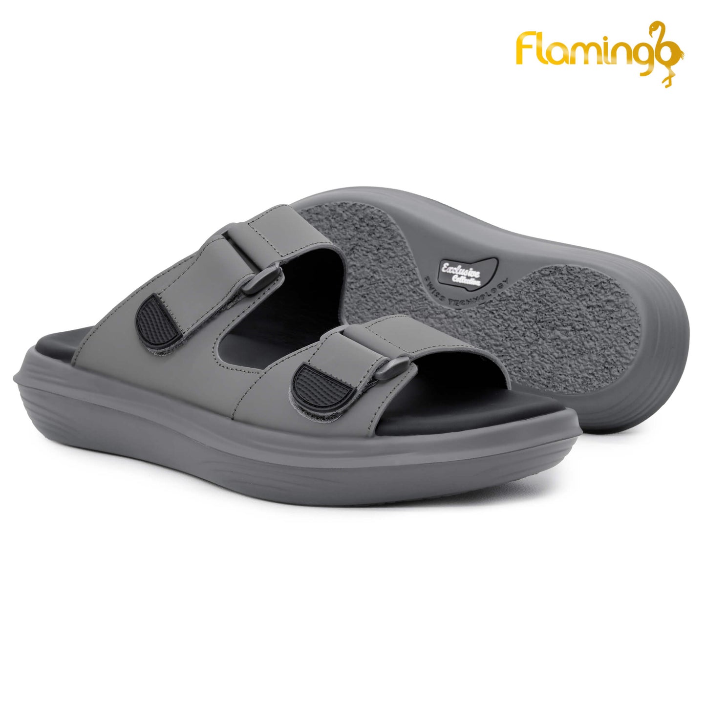 Flamingo Premium[FG125]8078 Gray Gents Arabic Sandal