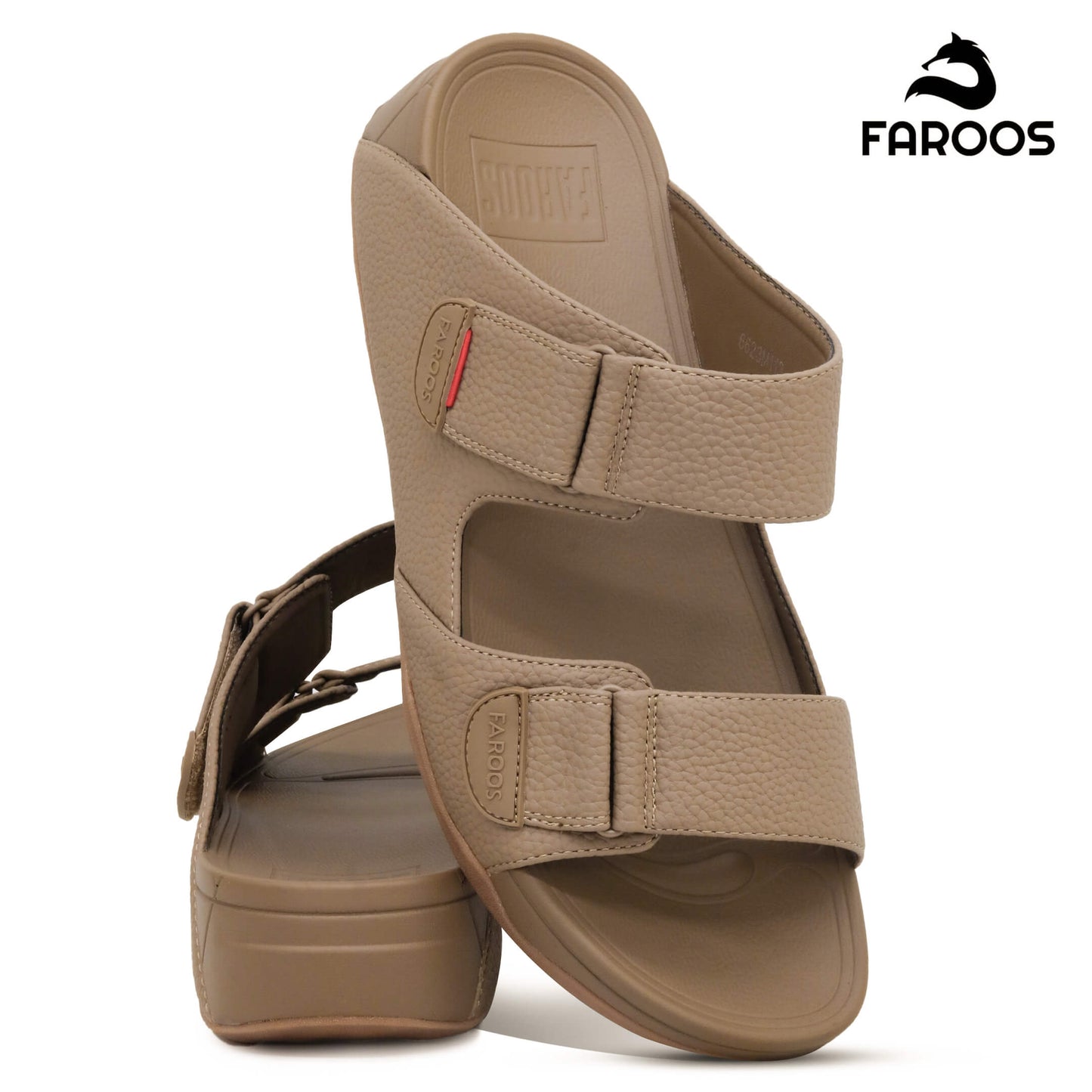 Faroos[F444]M113 Stone Gents Arabic Sandal