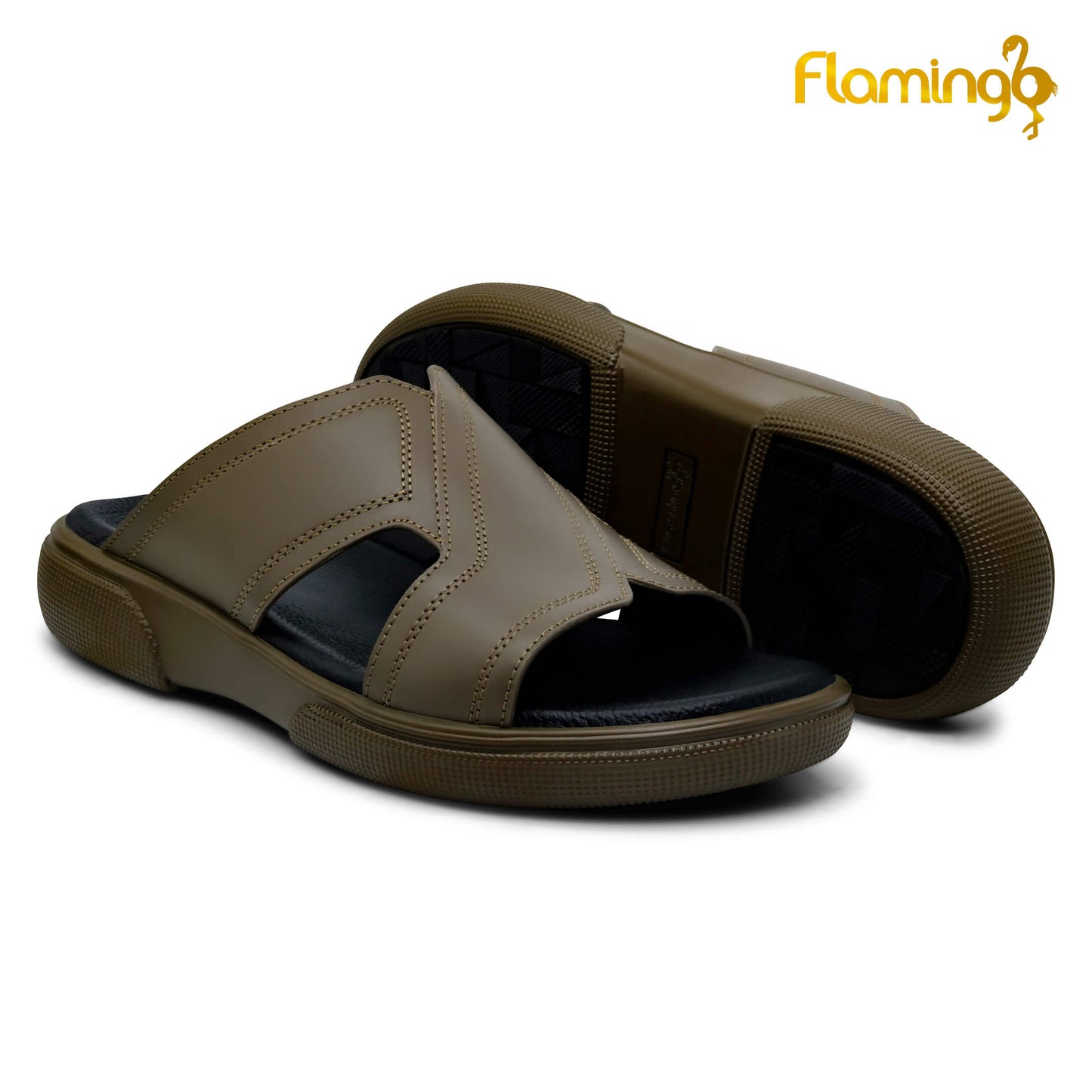 Flamingo [FG80]P0542 Olive Gents Arabic Sandal