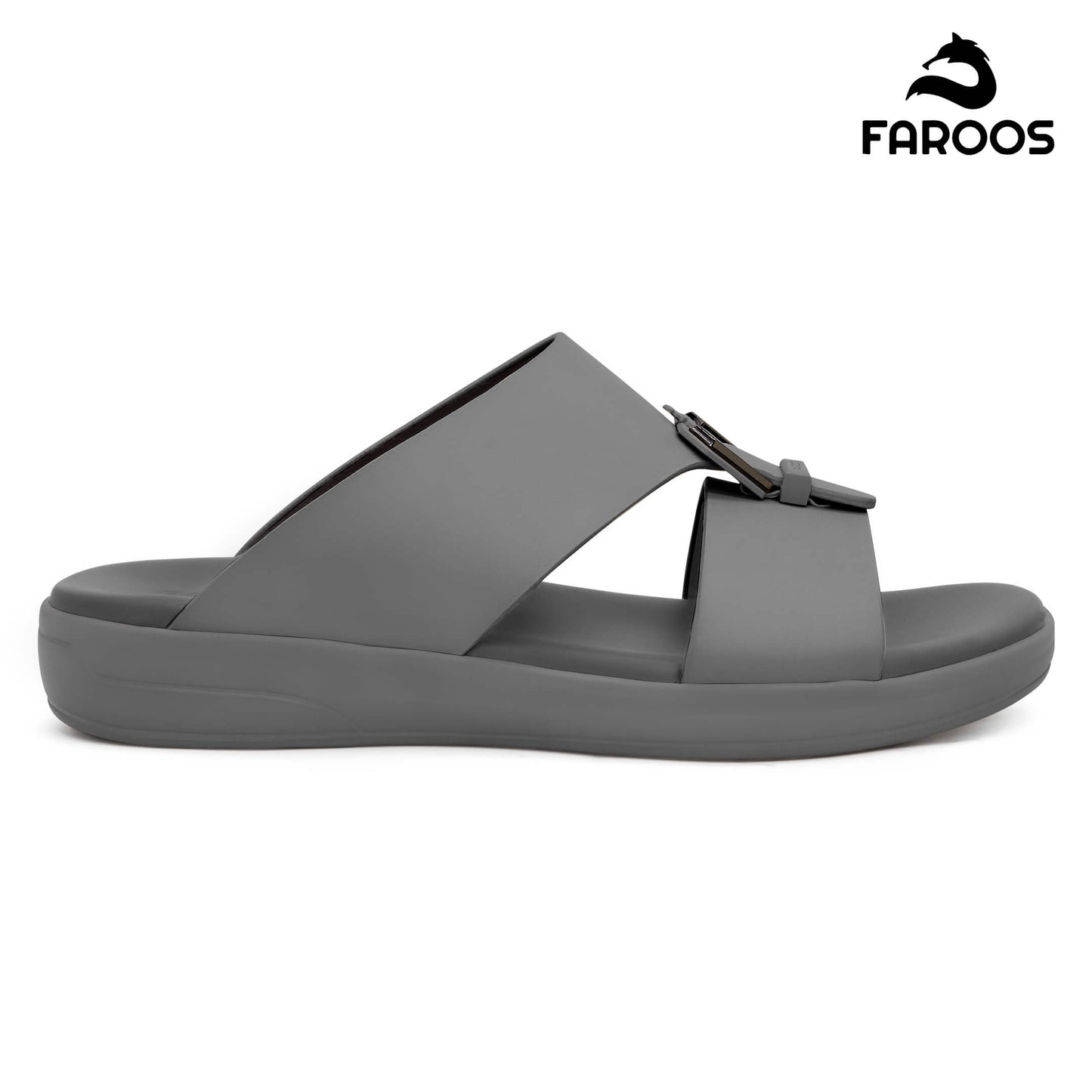 Faroos[F507]M119 Gray Gents Arabic Sandal