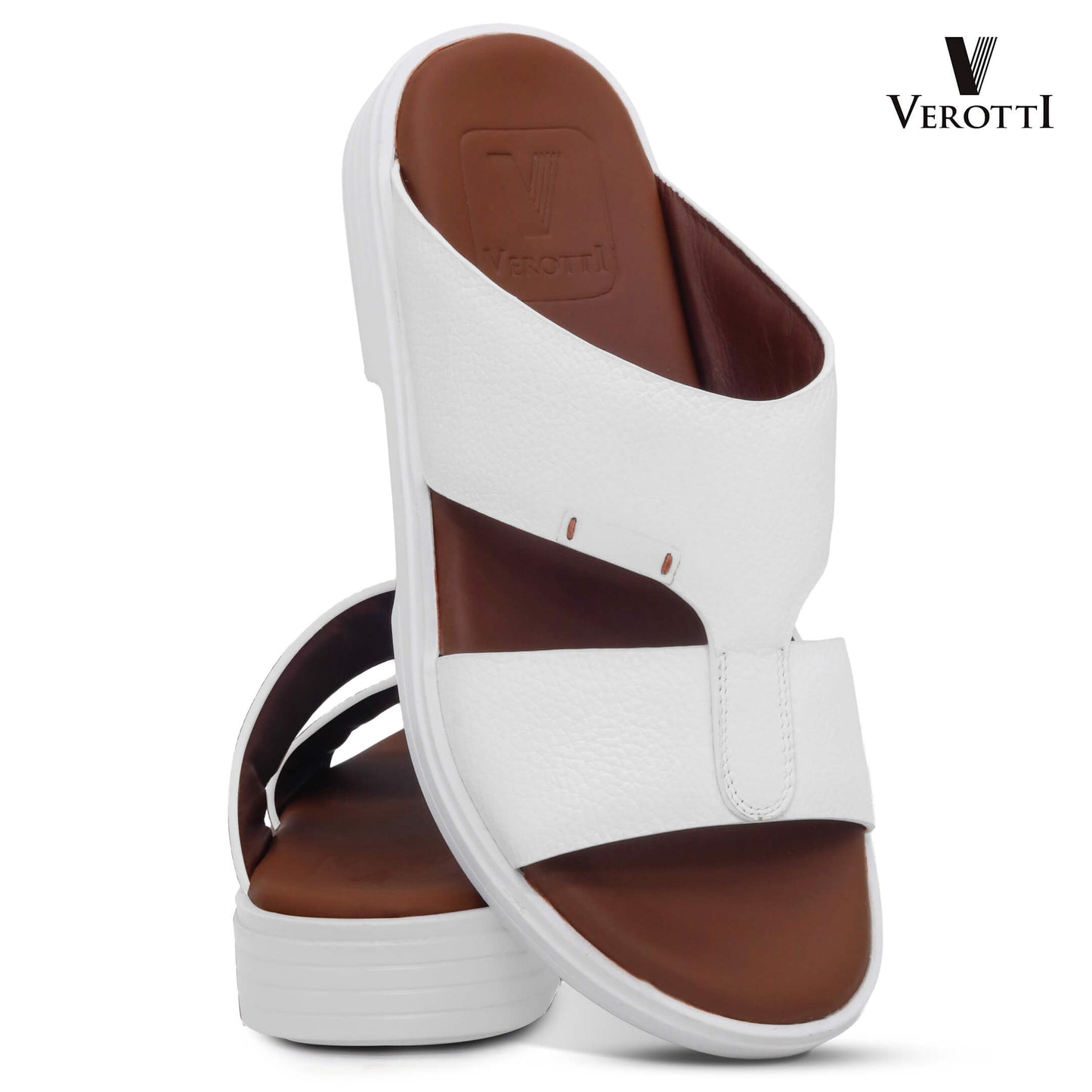 Verotti[X480]FB-512 White Gents Arabic Sandal
