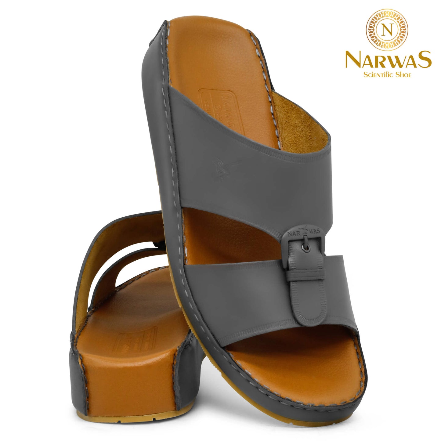 Narwas 320[NG99] Gray Gents Arabic Sandal