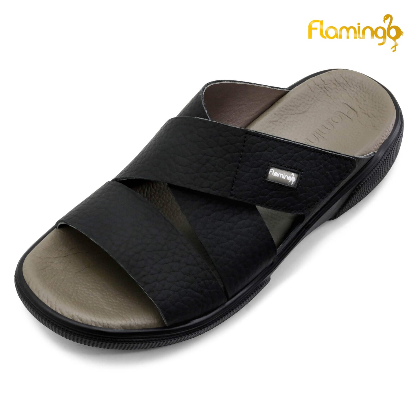 Flamingo[FG89]P0541 Black Gents Arabic Sandal