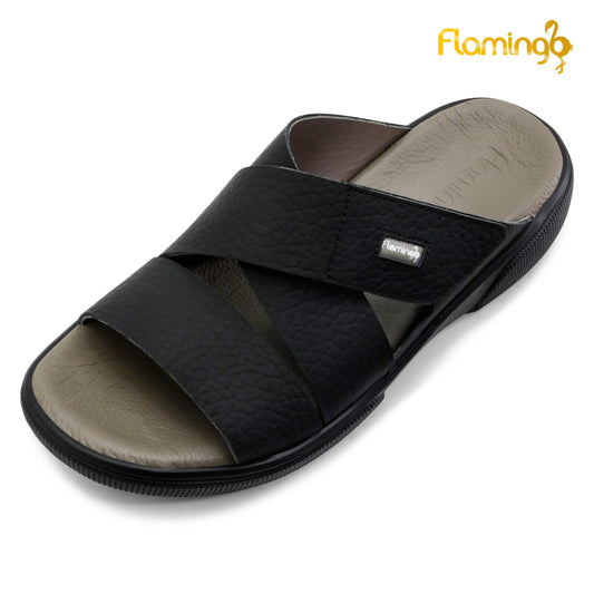 Flamingo[FG89]P0541 Black Gents Arabic Sandal