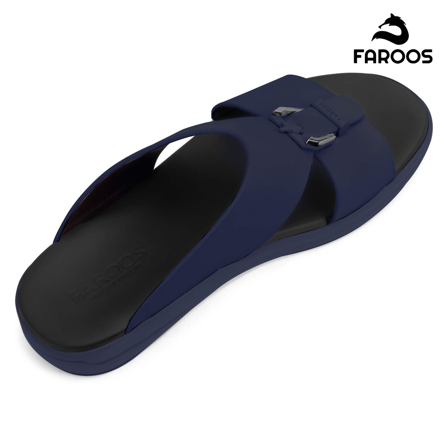 Faroos[F508]M119 Navy Gents Arabic Sandal
