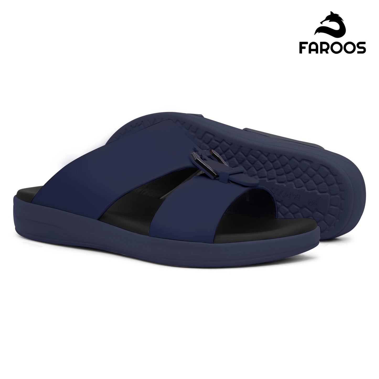 Faroos[F508]M119 Navy Gents Arabic Sandal