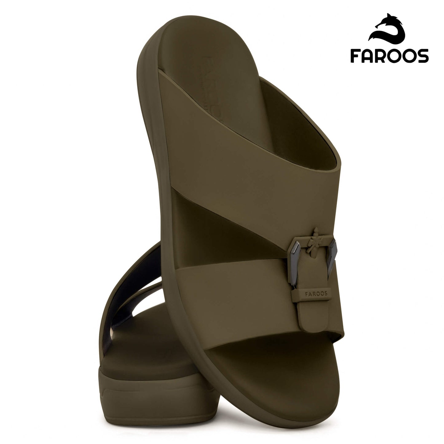 Faroos[F509]M119 Truffle Gents Arabic Sandal