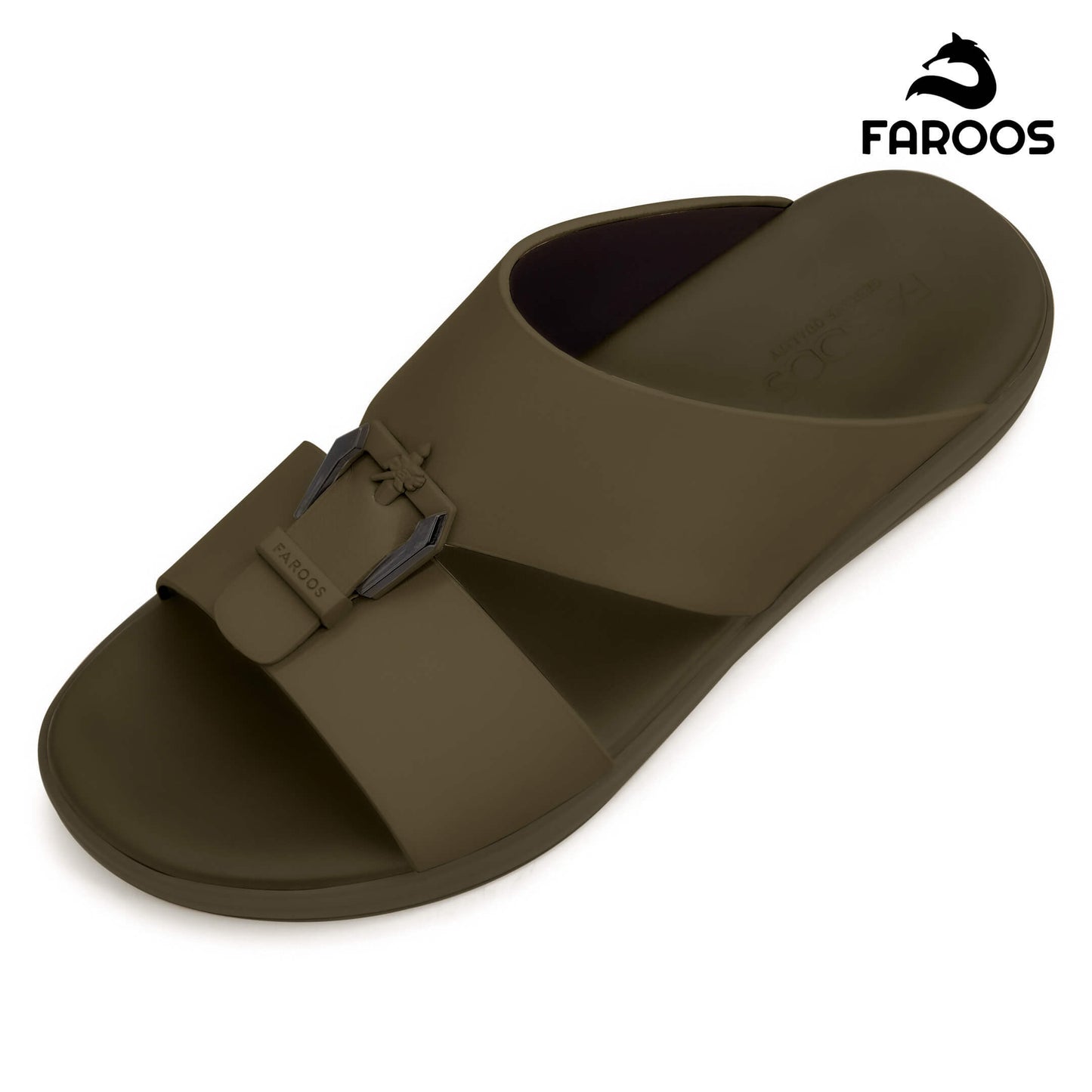 Faroos[F509]M119 Truffle Gents Arabic Sandal