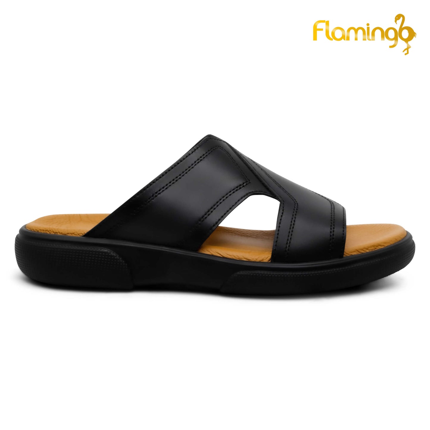Flamingo [FG79]P0542 Black Gents Arabic Sandal