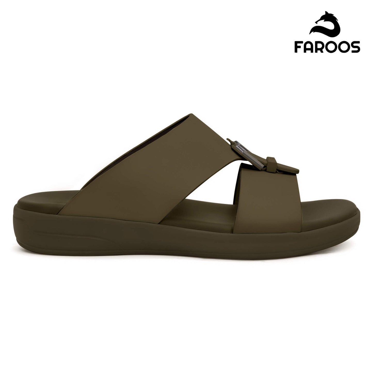 Faroos[F509]M119 Truffle Gents Arabic Sandal