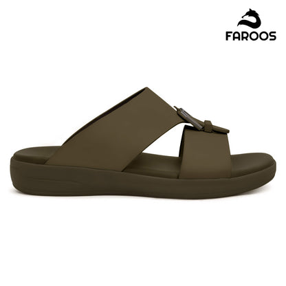 Faroos[F509]M119 Truffle Gents Arabic Sandal