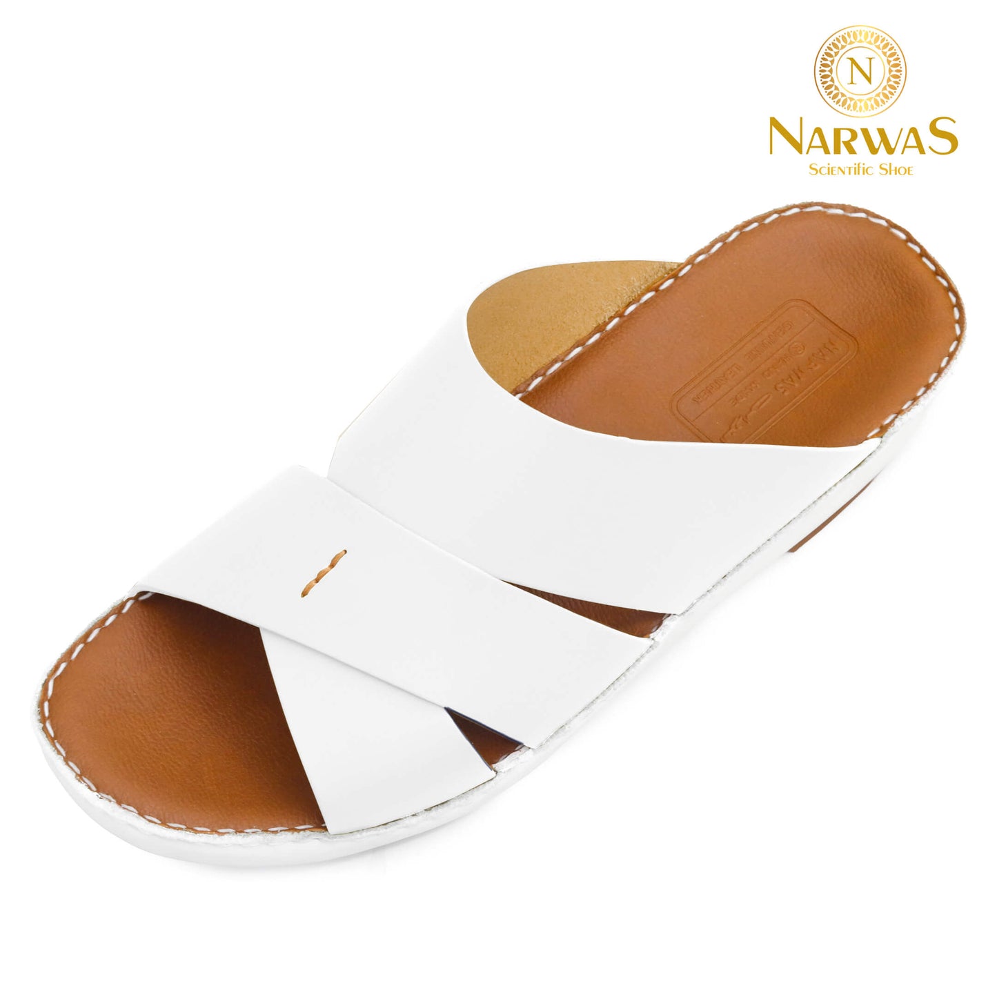 Narwas 453 [NG141] White Arabic Gents Sandal