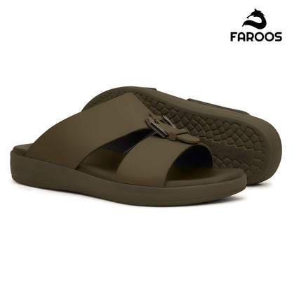 Faroos[F509]M119 Truffle Gents Arabic Sandal