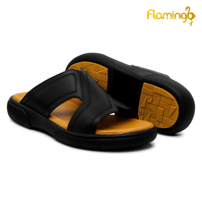 Flamingo [FG79]P0542 Black Gents Arabic Sandal