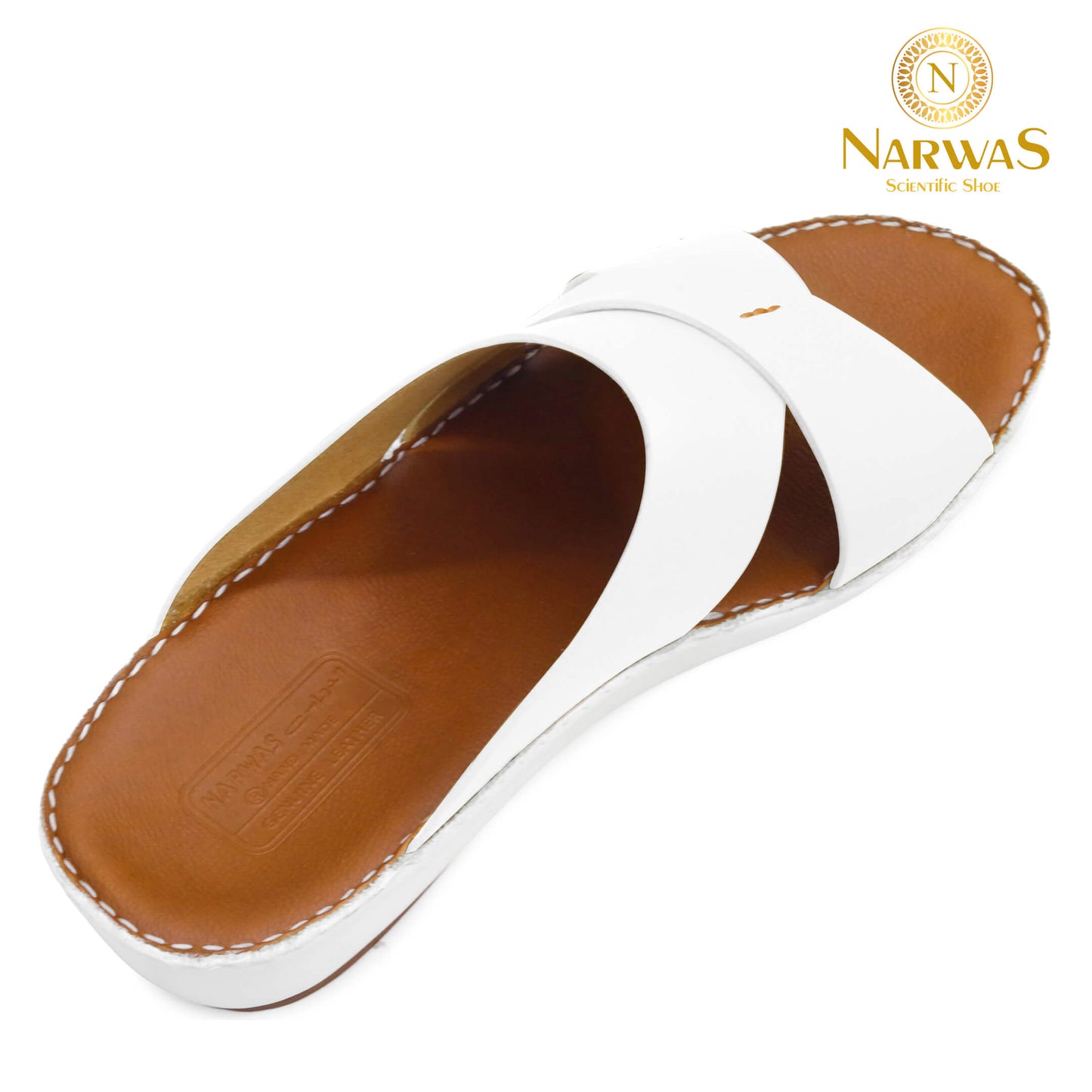 Narwas 453 [NG141] White Arabic Gents Sandal