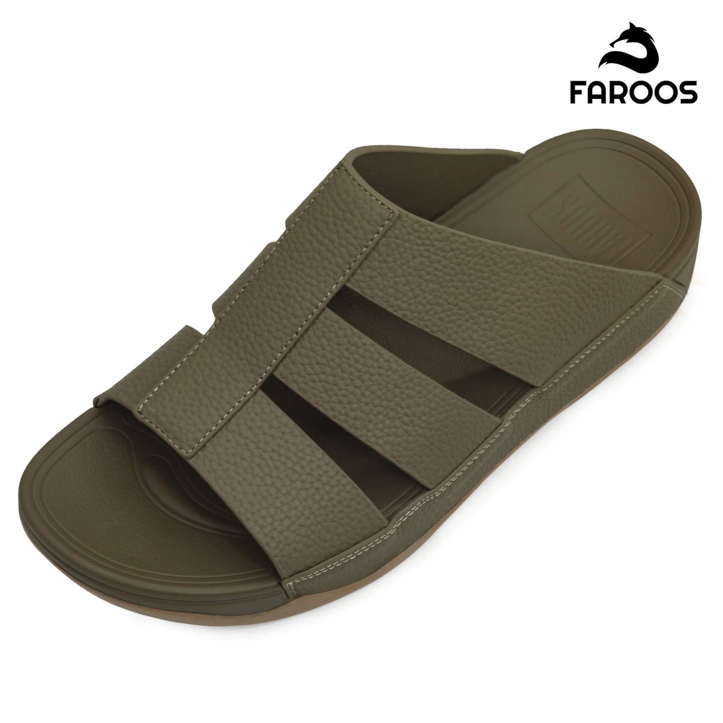 Faroos[F493]M144 Truffle Gents Arabic Sandal