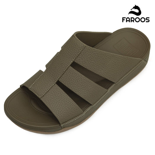 Faroos[F493]M144 Truffle Gents Arabic Sandal