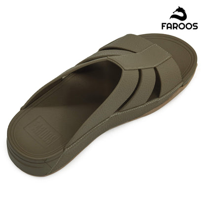 Faroos[F493]M144 Truffle Gents Arabic Sandal