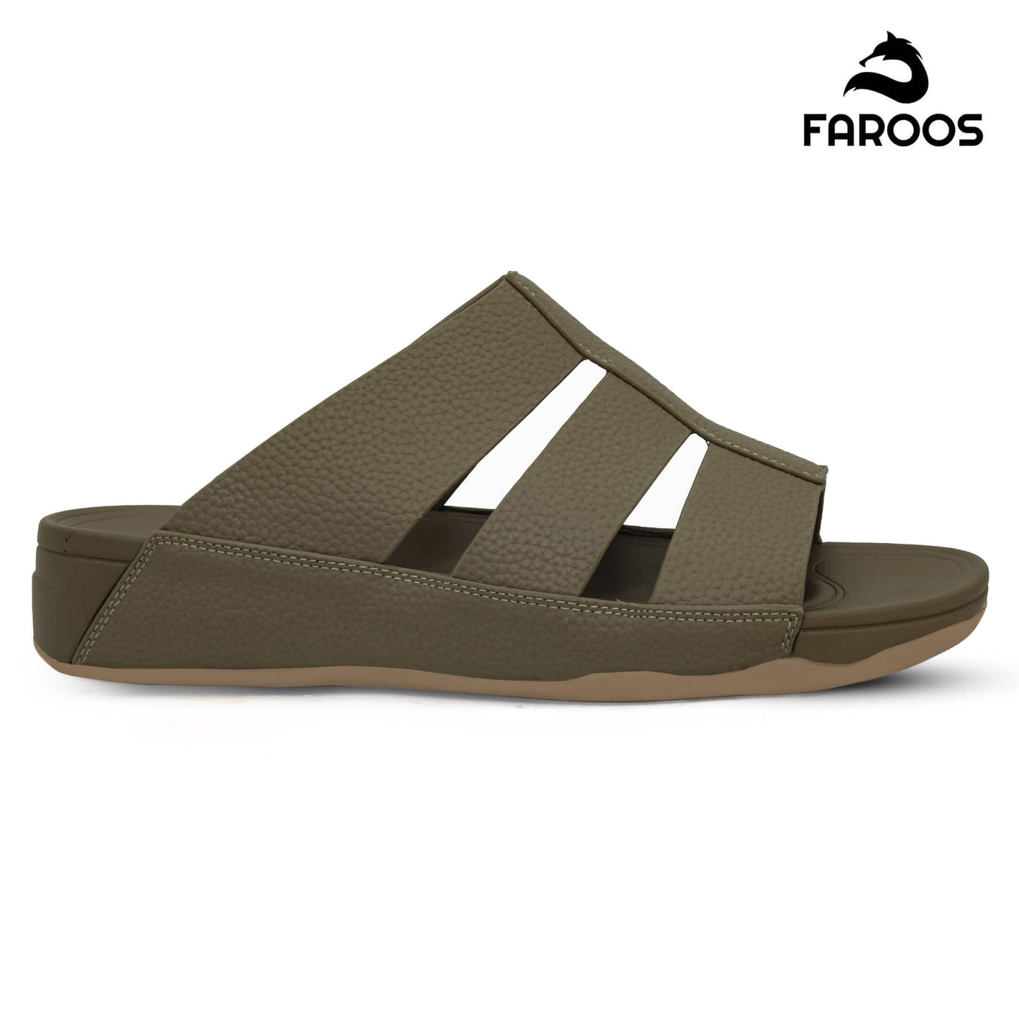 Faroos[F493]M144 Truffle Gents Arabic Sandal
