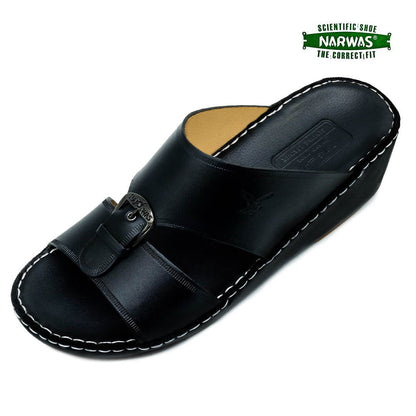 Narwas [NG60] High heels 2000 Full Black Gents Sandal