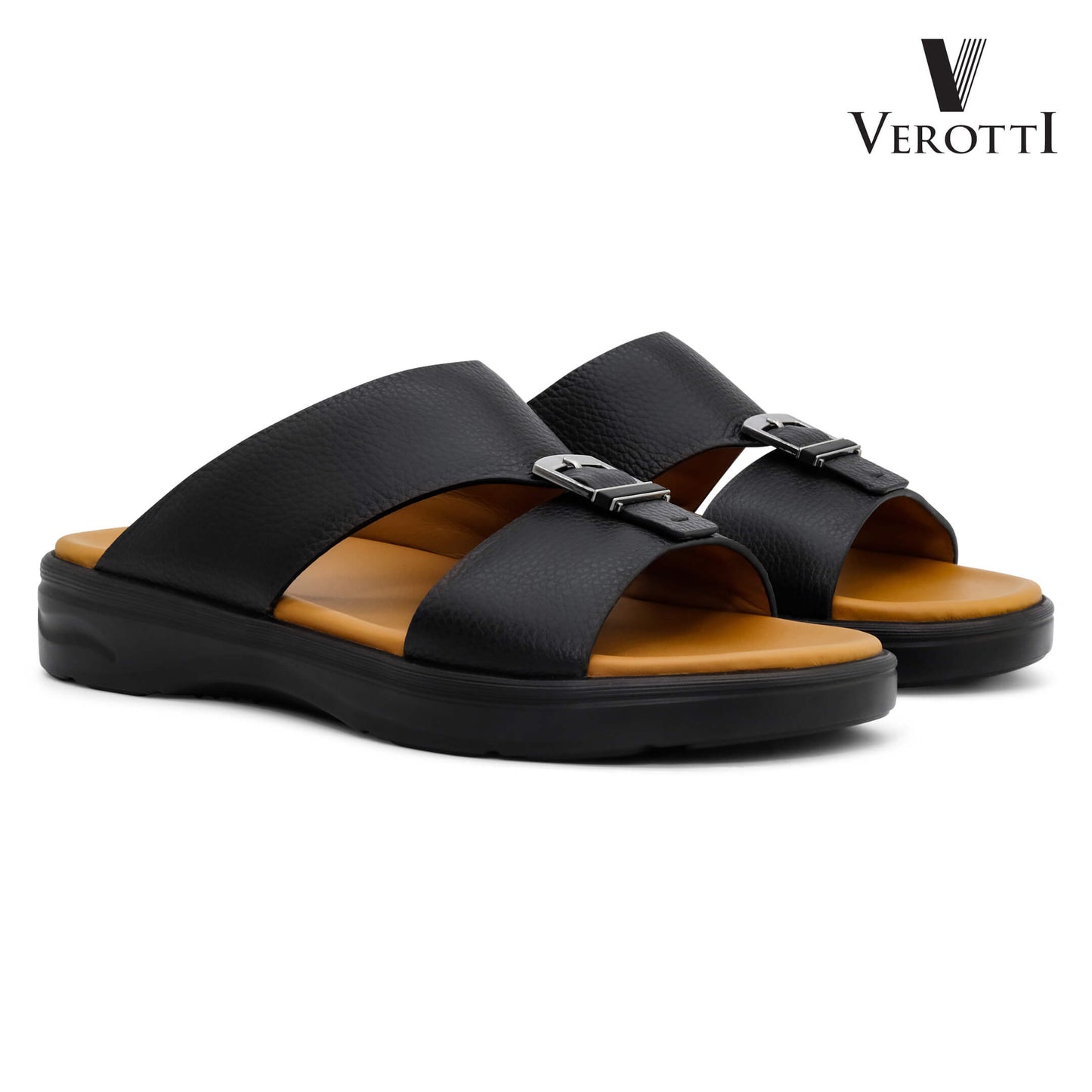 Verotti[X441]VTGE-11 Black Tan Gents Arabic Sandal