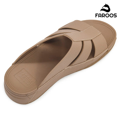 Faroos[F494]M144 Stone Gents Arabic Sandal
