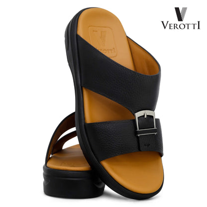 Verotti[X441]VTGE-11 Black Tan Gents Arabic Sandal