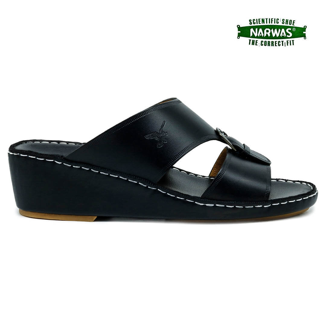 Narwas [NG60] High heels 2000 Full Black Gents Sandal