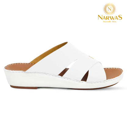 Narwas 453 [NG141] White Arabic Gents Sandal