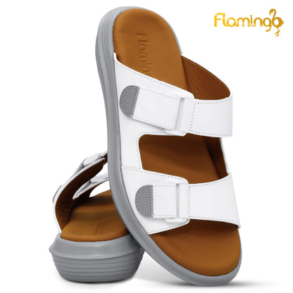Flamingo Premium[FG123]8078 White Gents Arabic Sandal