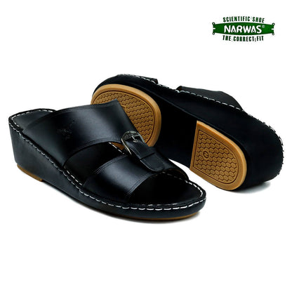 Narwas [NG60] High heels 2000 Full Black Gents Sandal