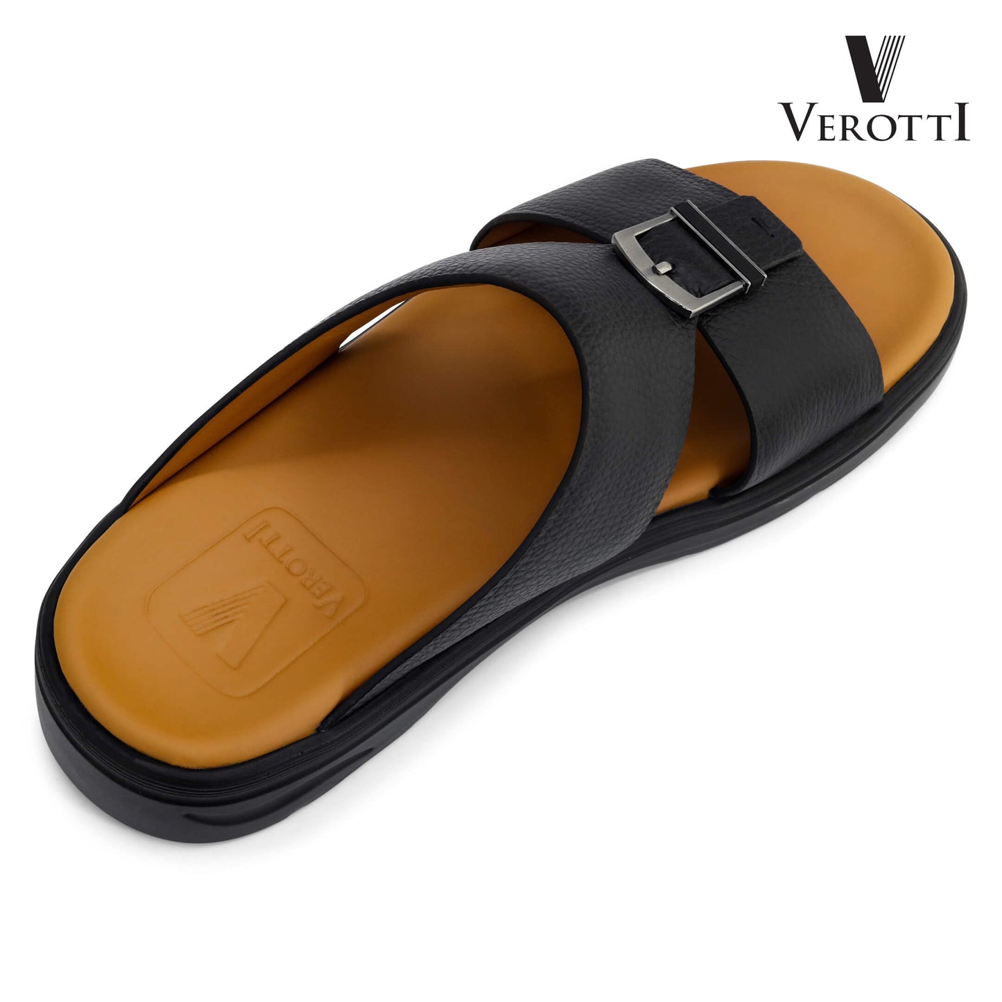 Verotti[X441]VTGE-11 Black Tan Gents Arabic Sandal