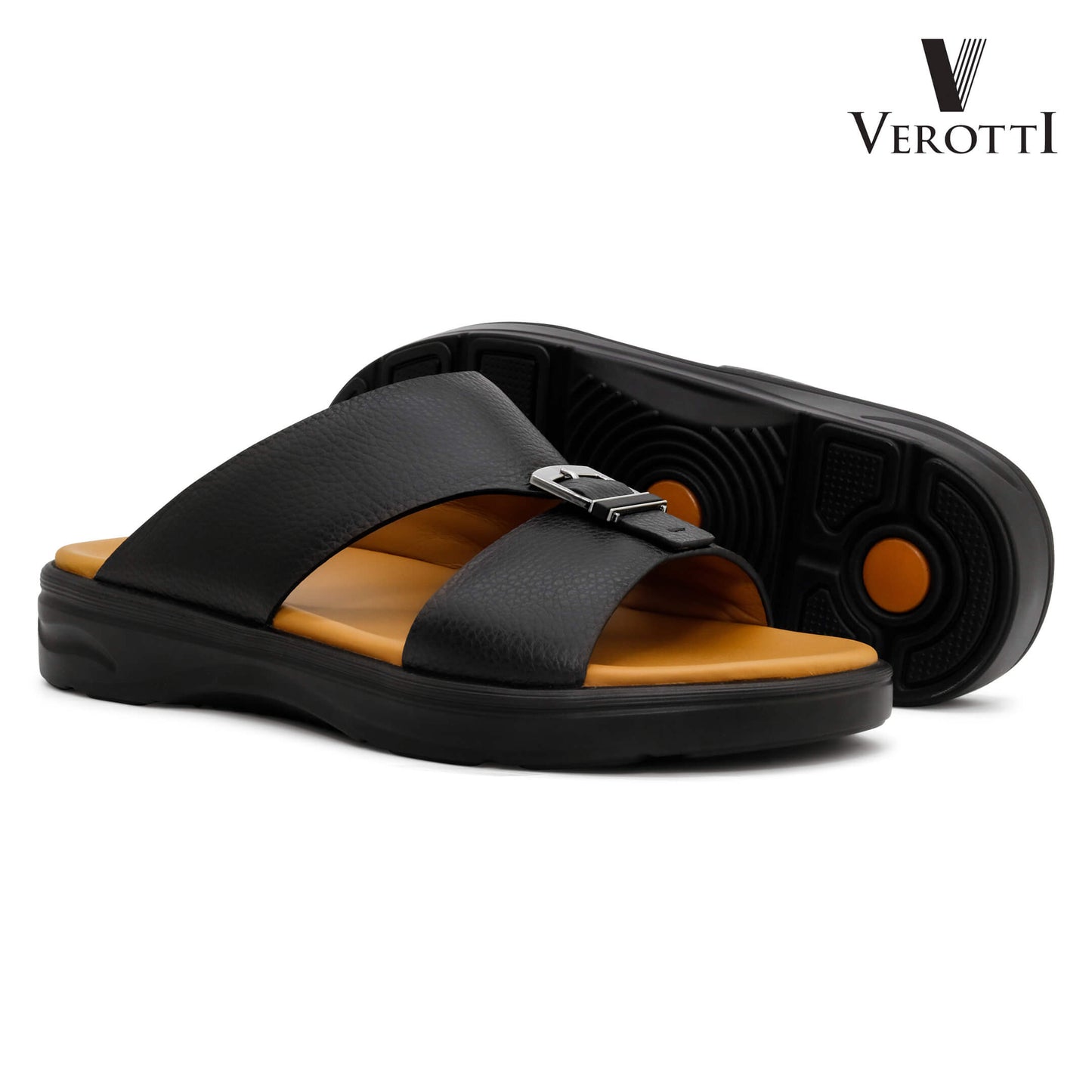Verotti[X441]VTGE-11 Black Tan Gents Arabic Sandal