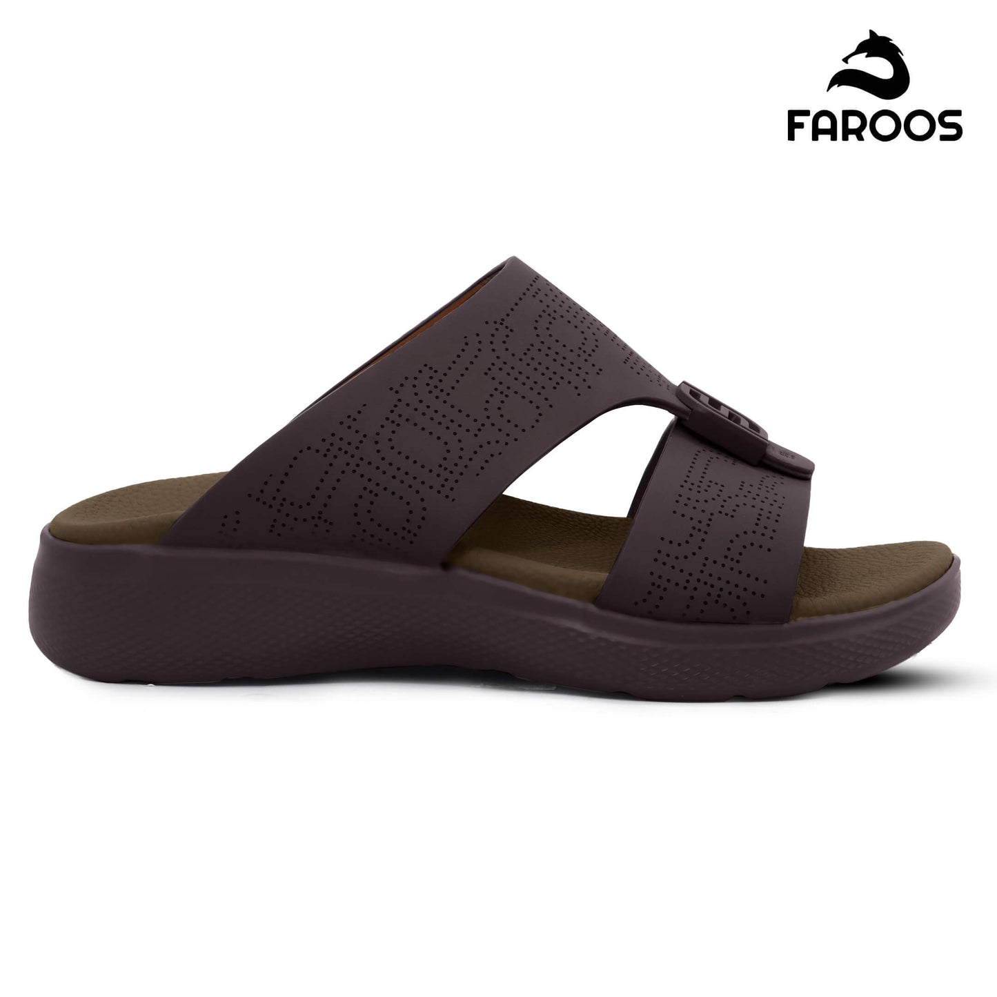 Faroos[F470]M090 Black Gents Arabic Sandal