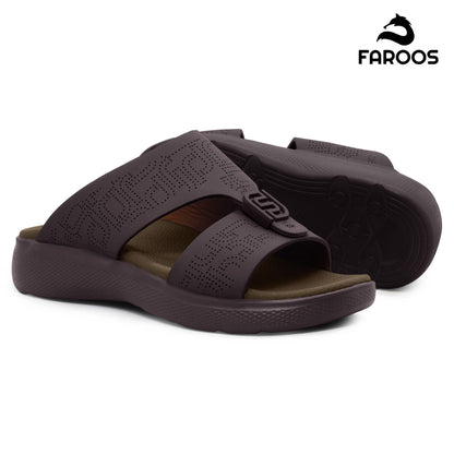 Faroos[F470]M090 Black Gents Arabic Sandal