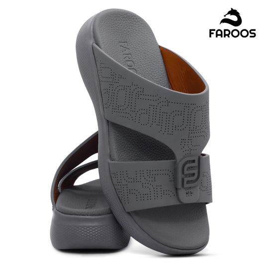 Faroos[F471]M090 Gray Gents Arabic Sandal
